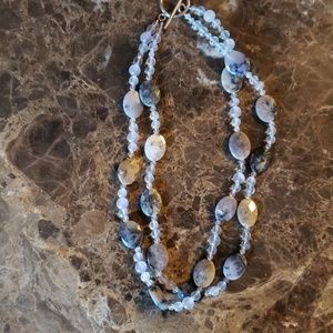 Amethyst & Agate double strand necklace